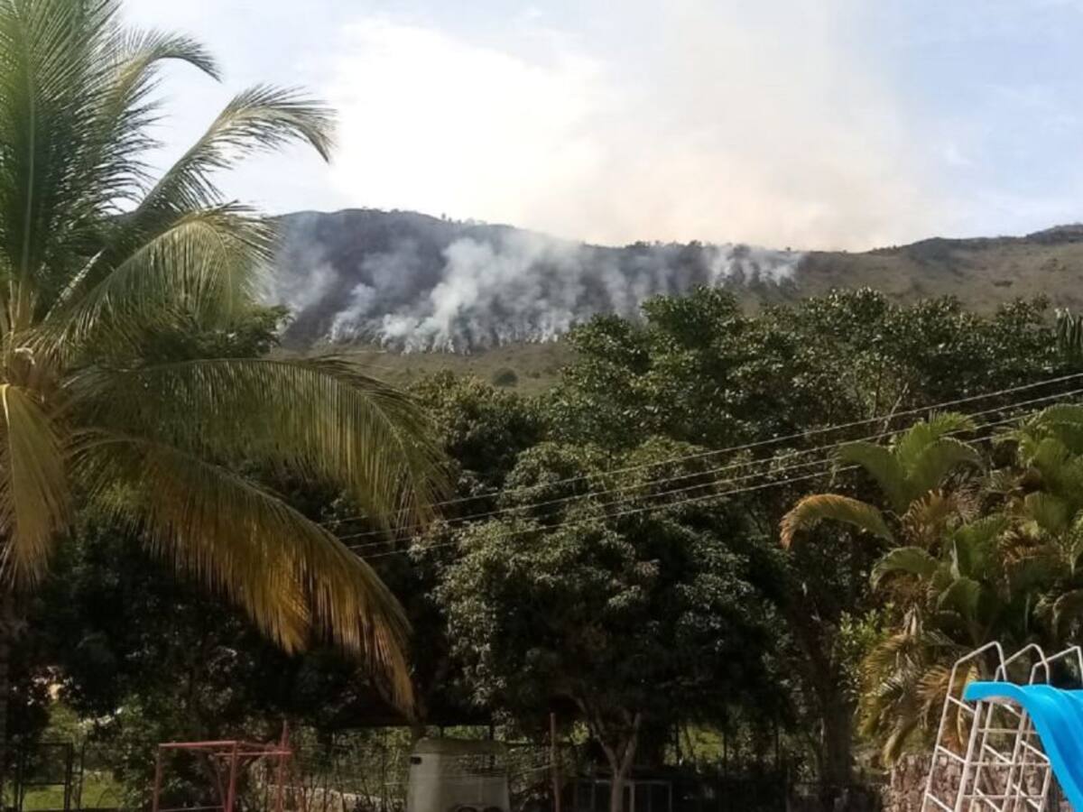 Con apoyo aéreo intentarán apagar incendio forestal en Melgar, Tolima.