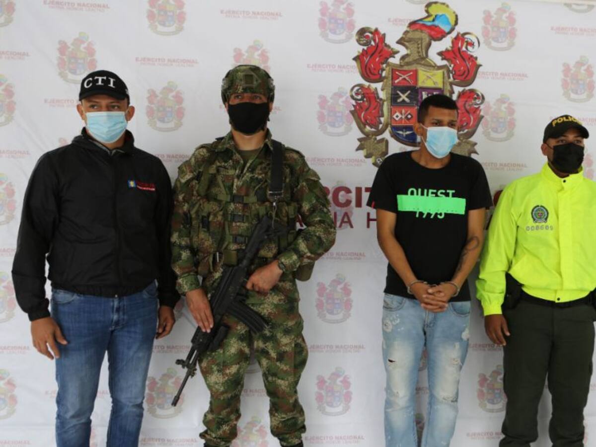 Capturado en el Huila alias 'Negro Meza'