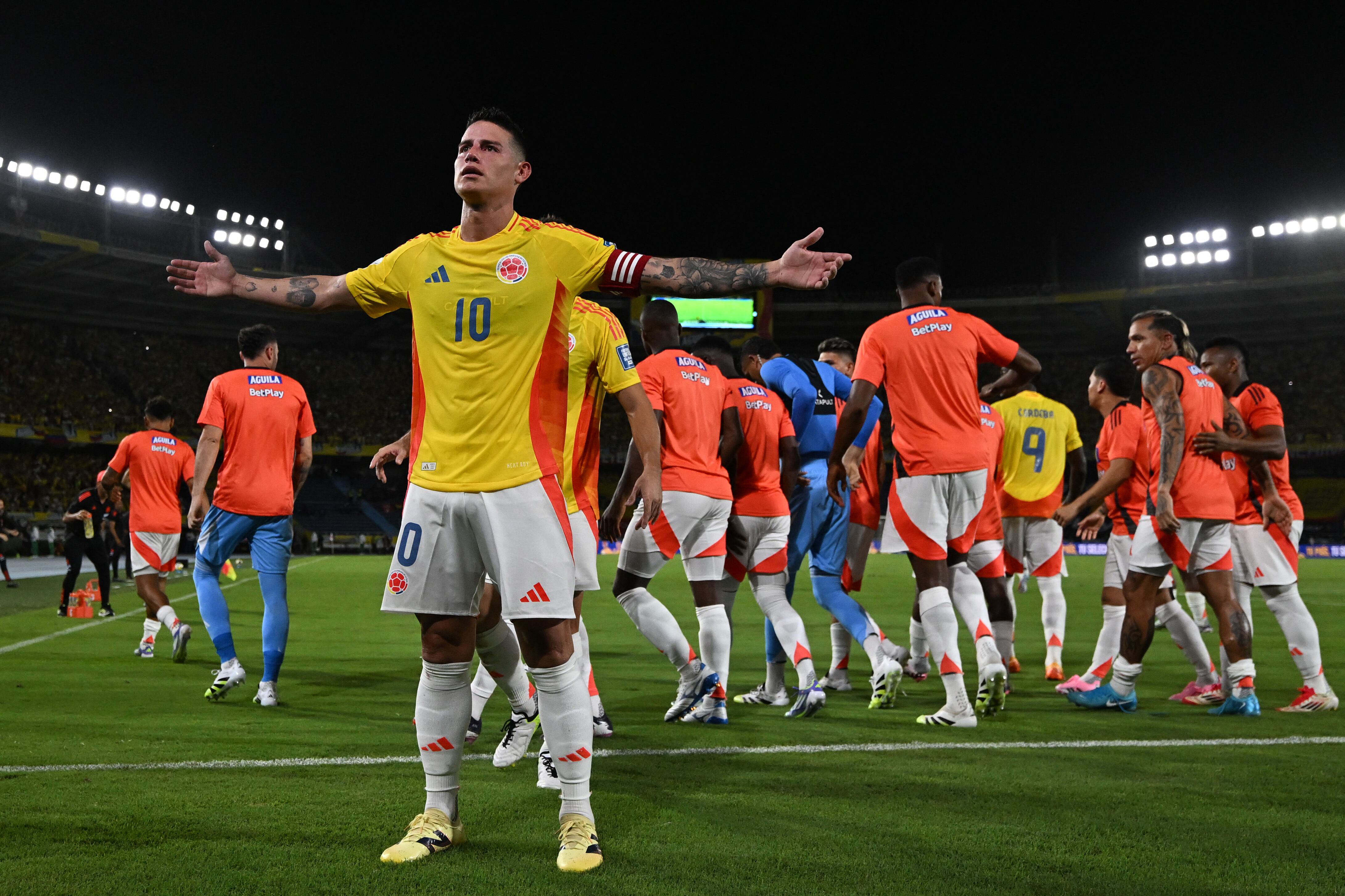 James Rodríguez encamina la victoria de Colombia en Eliminatorias. (Photo by Luis ACOSTA / AFP) (Photo by LUIS ACOSTA/AFP via Getty Images)