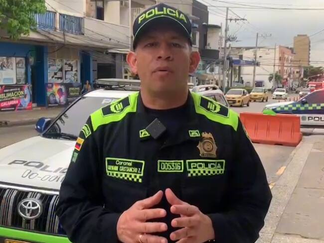 Coronel Giovanni Cristancho, comandante encargado de la Policía Metropolitana de Barranquilla