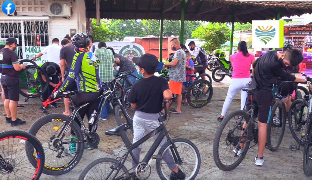 Marcación de bicicletas.