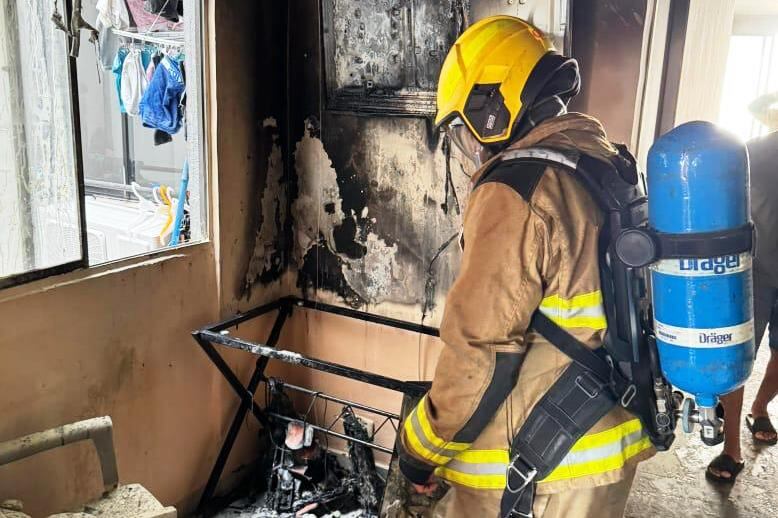 Cuerpo de Bomberos de Cartagena atendió incendio en conjunto residencial de San Fernando
