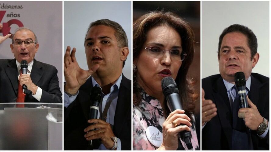 Candidatos presidenciales. Foto: Colprensa