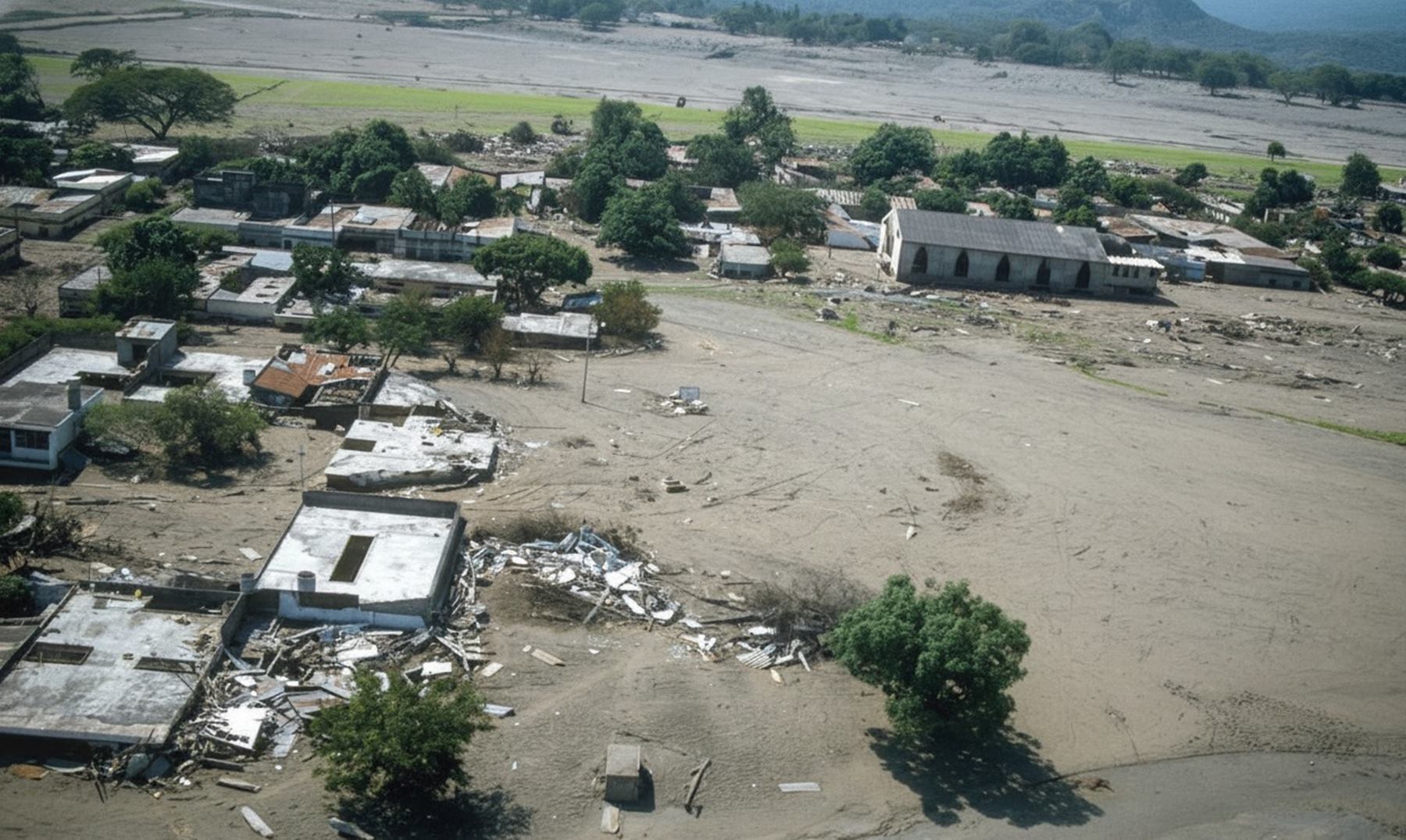Armero luego de la avalancha del 13 de noviembre de 1.985