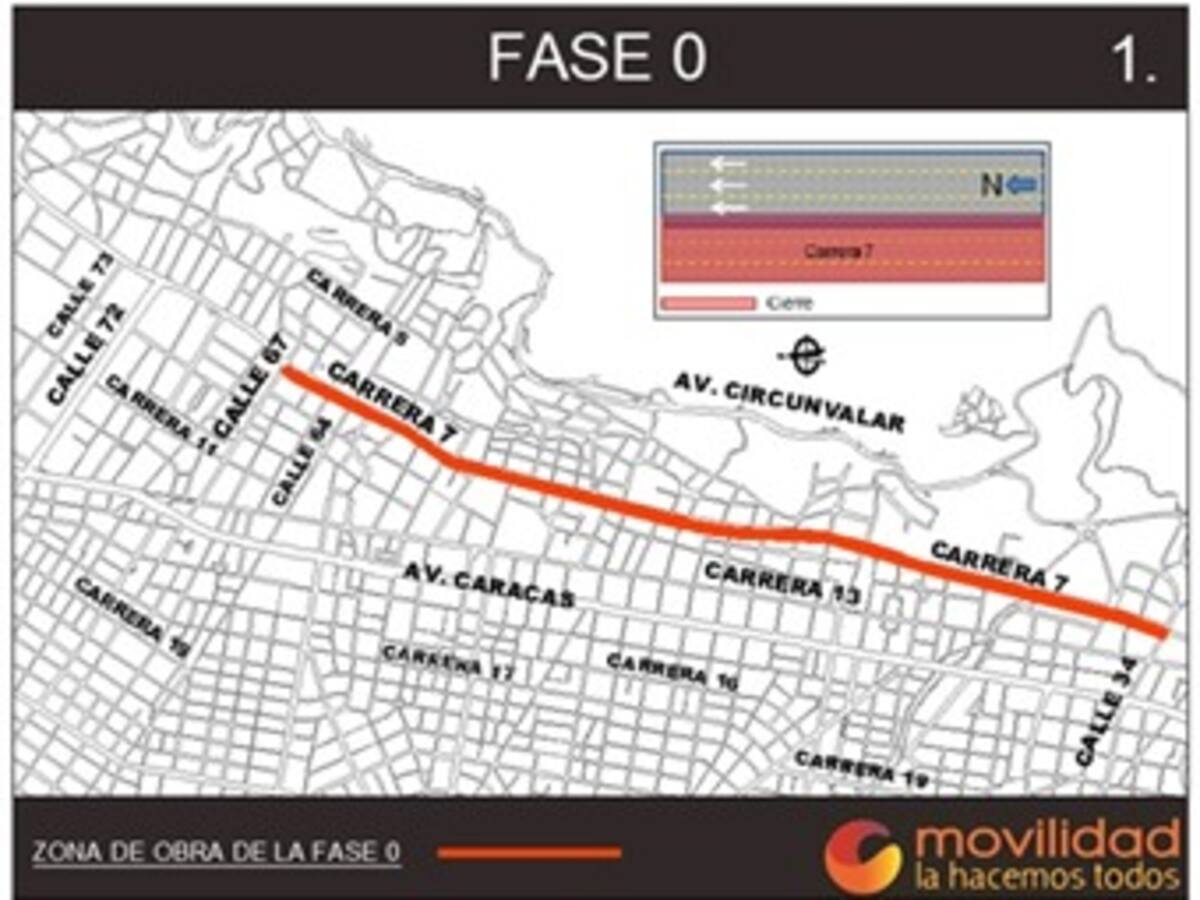 En mayo iniciarán obras de Transmilenio por la Cra. 7