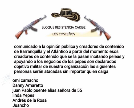 El panfleto. Foto: cortesía.