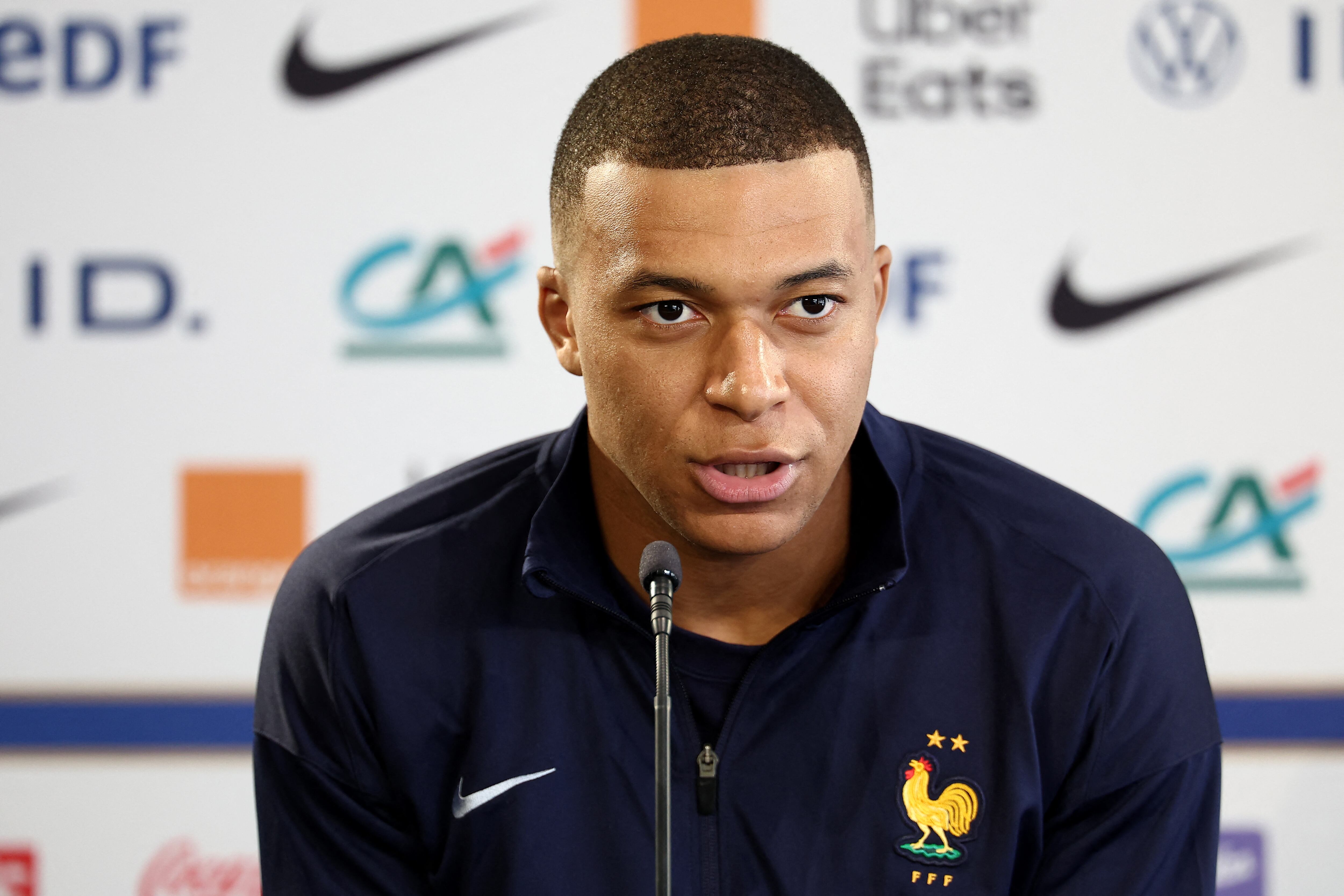 Kylian Mbappé. (Photo by FRANCK FIFE / AFP) (Photo by FRANCK FIFE/AFP via Getty Images)