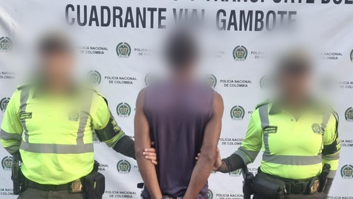 Policía de carreteras de Bolívar detuvo a hombre con detención domiciliaria