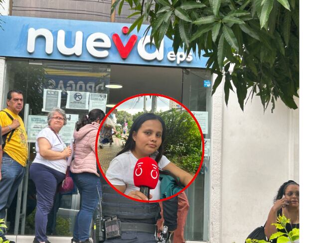 Protesta contra Nueva EPS: Madres reclaman por la suspensión del servicio de transporte. Foto: Caracol Radio.