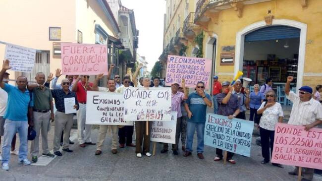 En varias ocasiones los afiliados a la Caja de Previsión han realizado manifestaciones