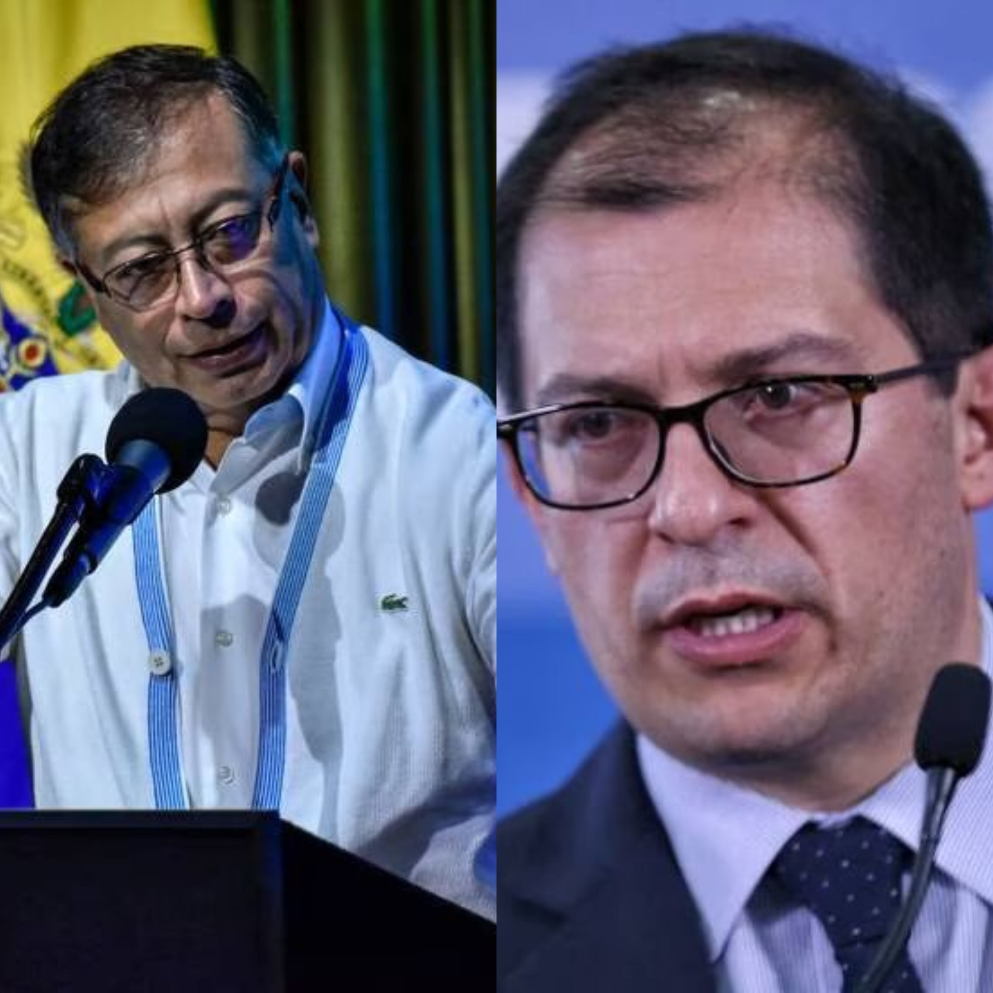 Gustavo Petro y Francisco Barbosa. Foto: Colprensa