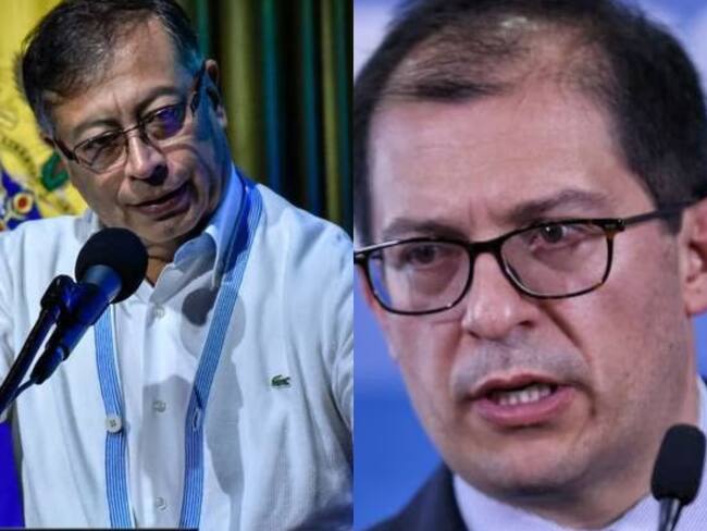 Gustavo Petro y Francisco Barbosa. Foto: Colprensa