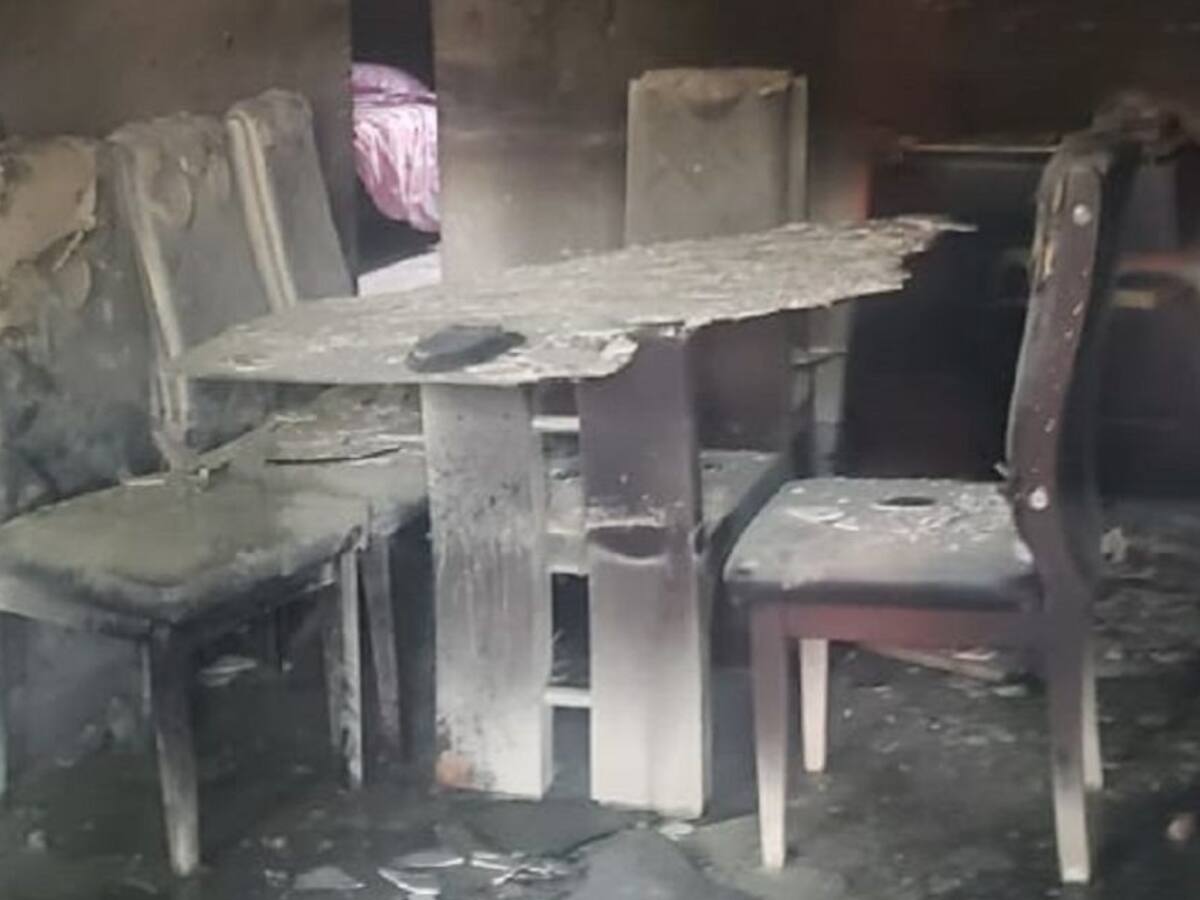 Daños en enseres y electrodomésticos tras incendio de inmueble en Cartagena