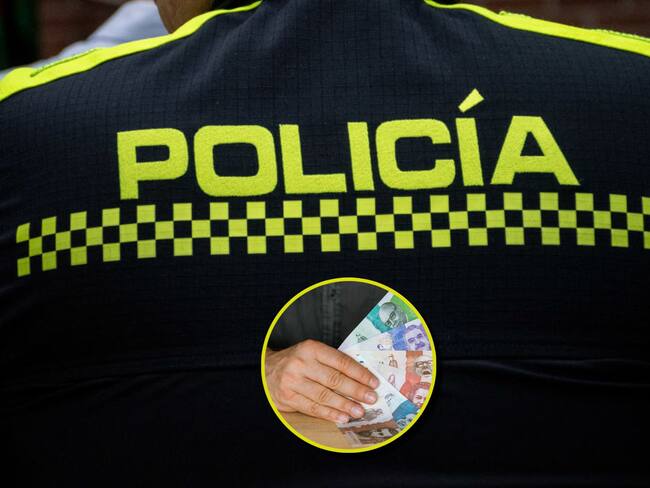 Policía Nacional y dinero Colombia. Foto: (Photo by: Sebastian Marmolejo/Long Visual Press/Universal Images Group via Getty Images) | Getty Images