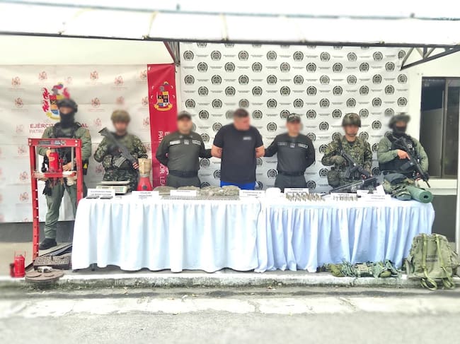 Alias 'Willi', capturado en Popayán. Crédito: Policía Metropolitana de Popayán.