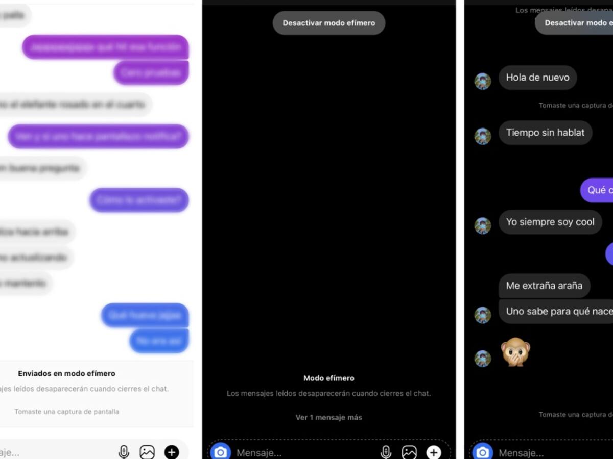 Modo efímero: Apuesta en chats de Instagram con la que no quedarán pruebas