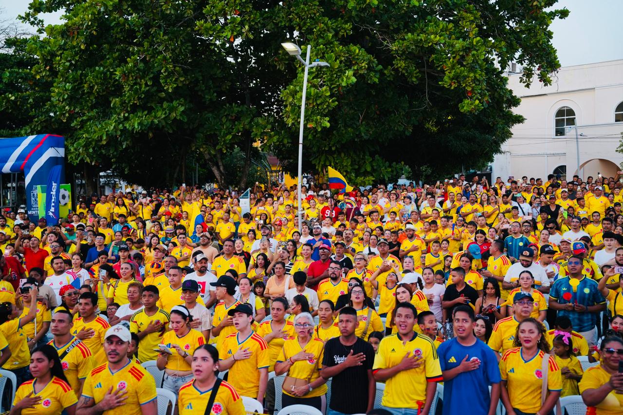 Dos pantallas gigantes serán instaladas en el centro de Montería para ver el partido Colombia vs. Ghana. Foto: prensa Alcaldía de Montería.