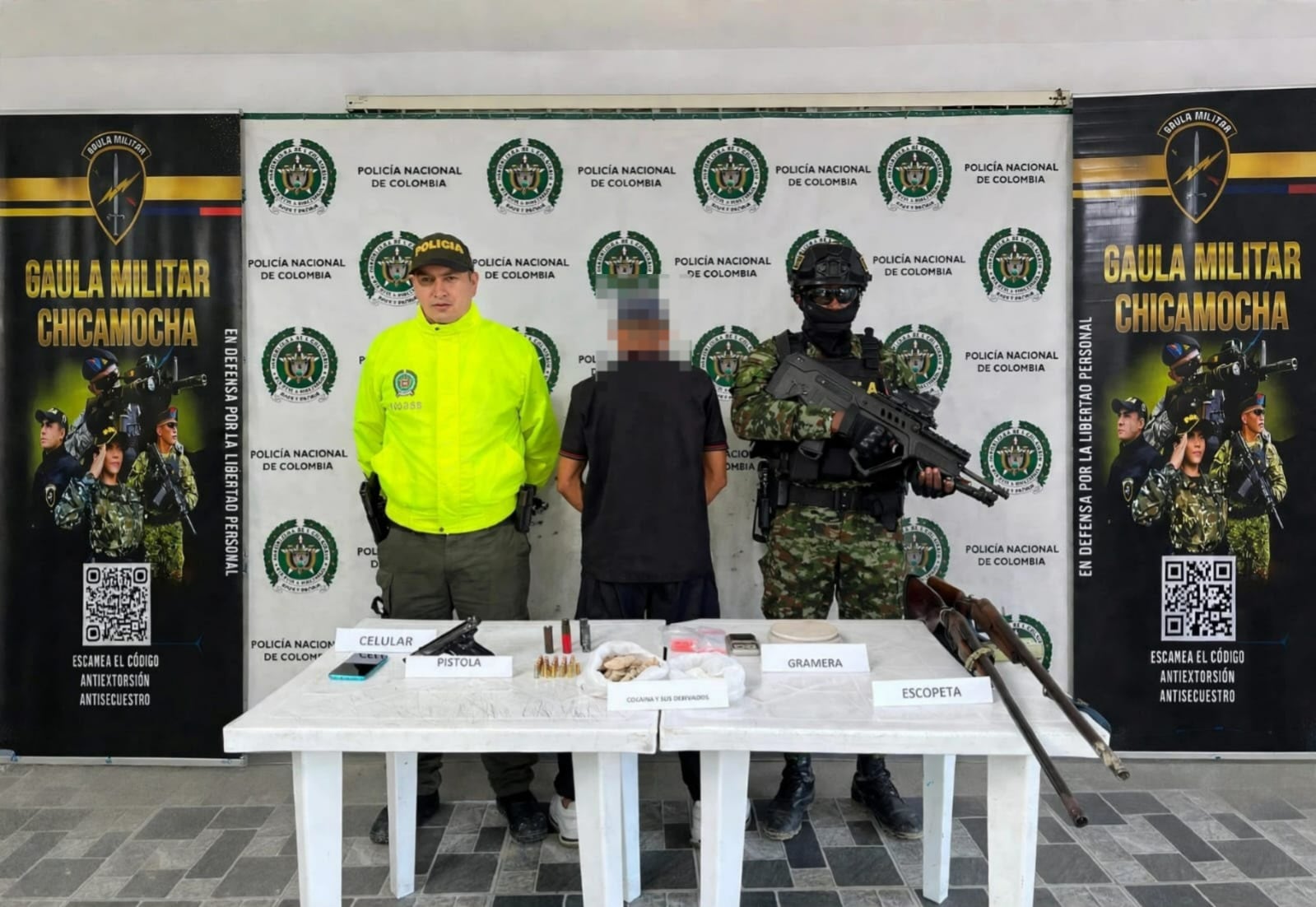 Capturan a alias ‘Mariguano’, presunto integrante de las Autodefensas conquistadoras de la Sierra. Foto: Ejército Nacional.