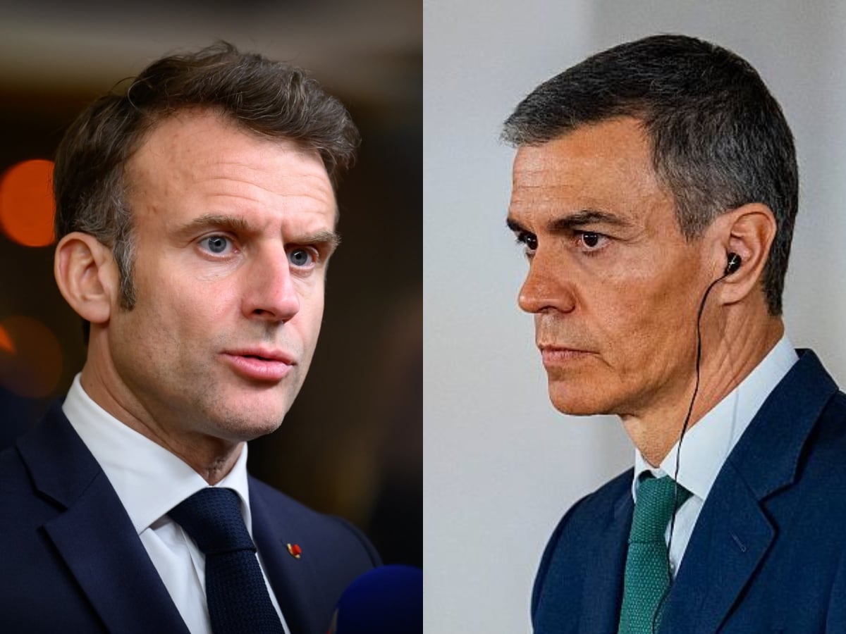 El presidente francés, Emmanuel Macron y el presidente del Gobierno español, Pedro Sánchez.