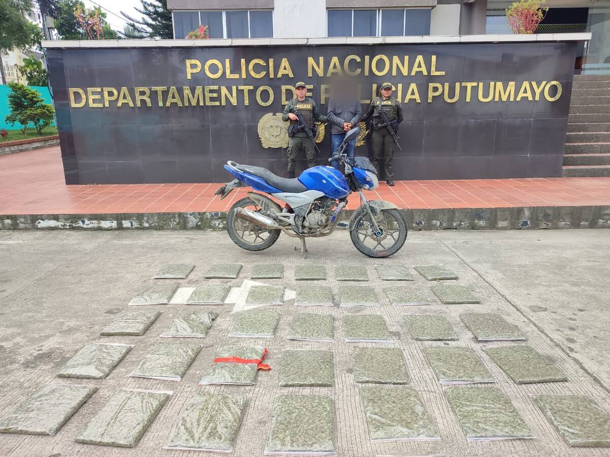 Capturado en el Putumayo con 81.000 dosis de marihuana