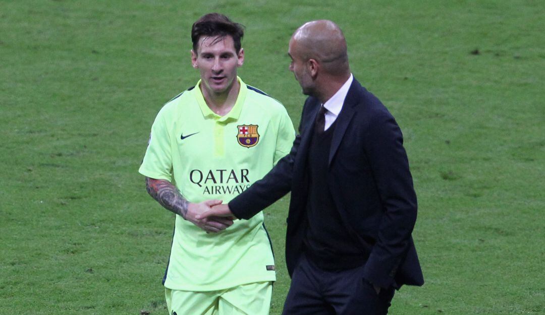 Lionel Messi y Guardiola