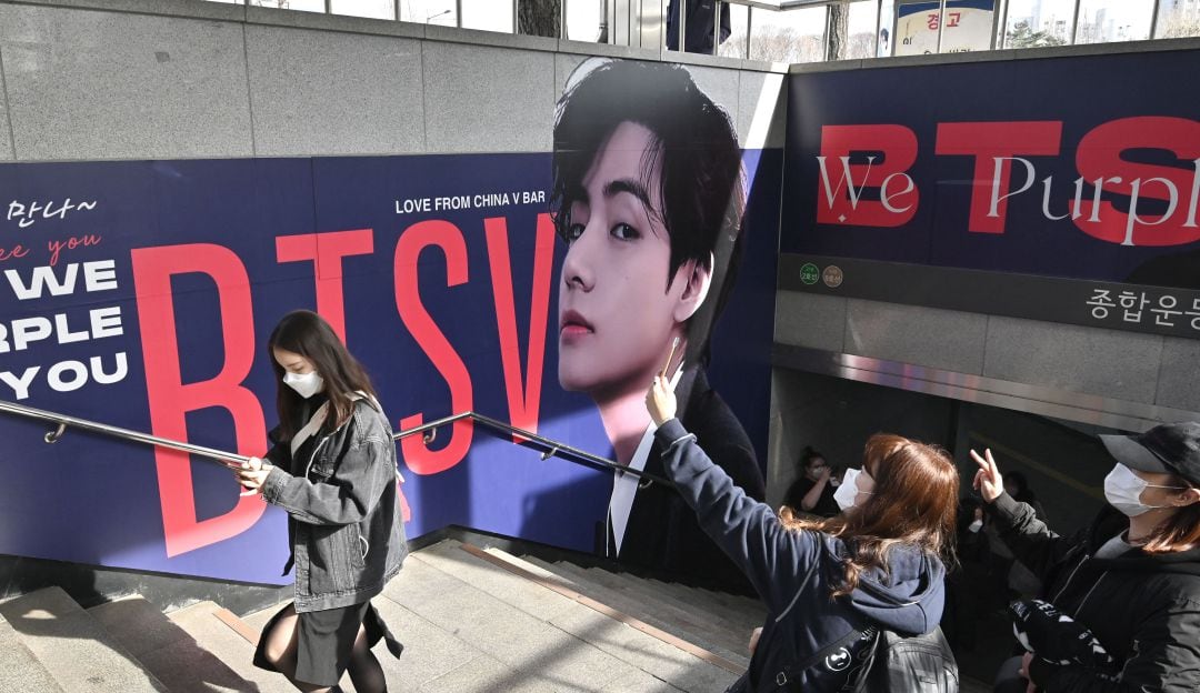 Publicidad de BTS en Seúl.