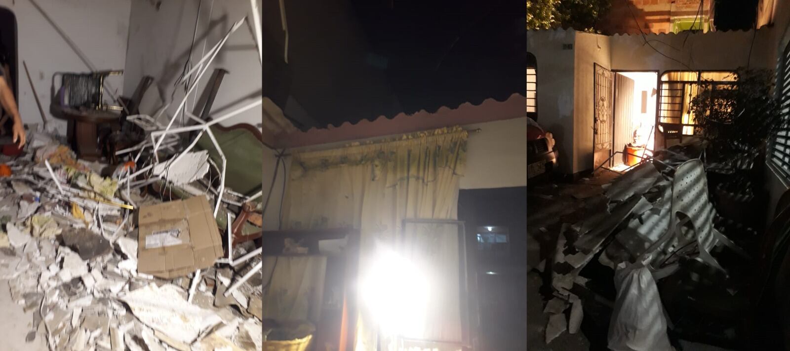 Vivienda afectada por explosión de cilindro de gas en Cúcuta. Foto: Cortesía.