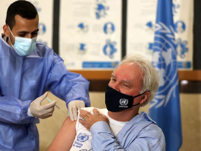 Con mediación de las Naciones Unidas inició la vacunación en la Franja de Gaza. 