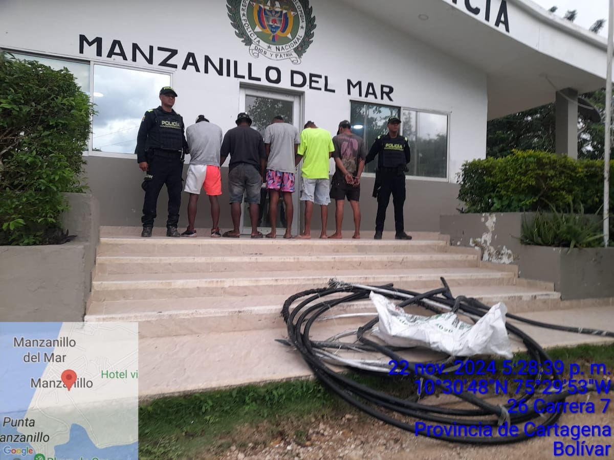 Frustran intento de robo de cableado eléctrico en Manzanillo, norte de Cartagena