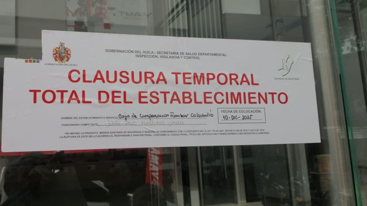 Cierran dispensarios de Colsubsidio en Neiva por graves anomalías operativas
