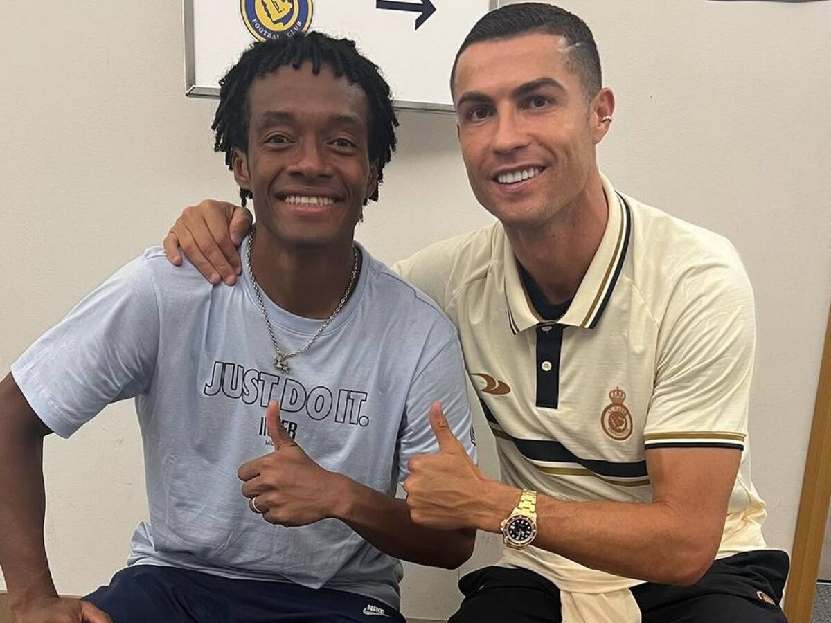 Así fue el reencuentro de Juan Guillermo Cuadrado con Cristiano Ronaldo