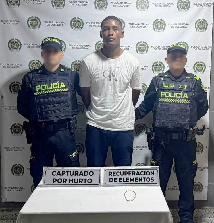 Capturado presunto delincuente y recuperada cadena de oro en Cartagena