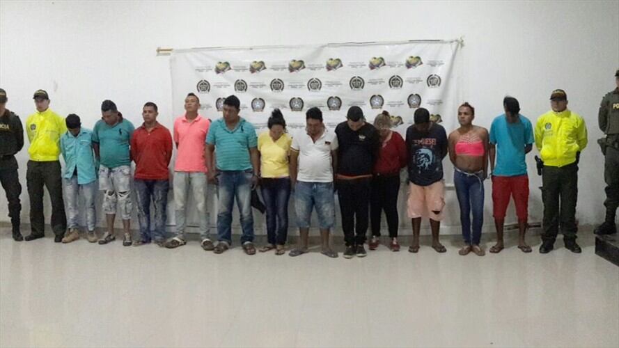Autoridades capturan 19 presuntos miembros del Clan del Golfo en Córdoba. Foto: Cortesía Policía Nacional de Córdoba