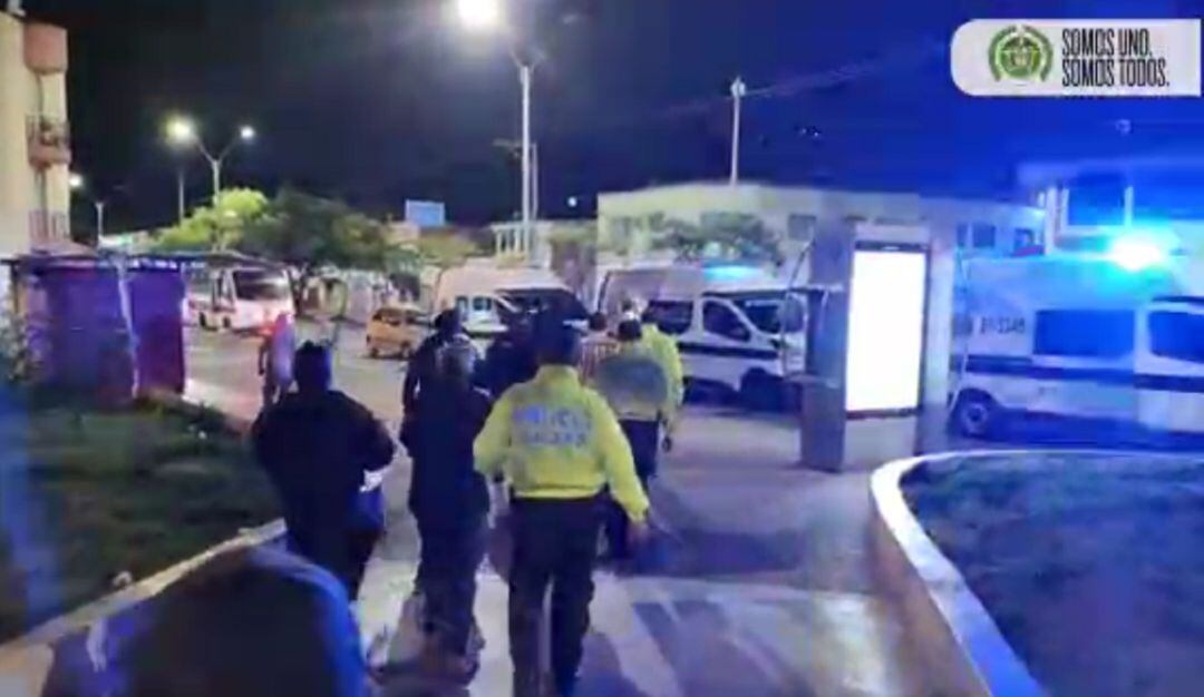 Algunos de los capturados