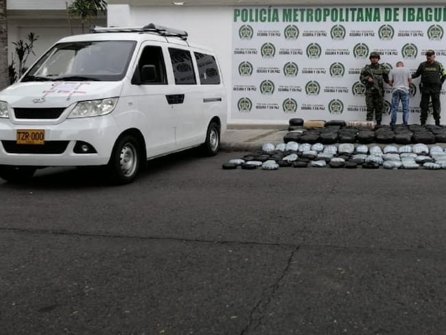 Cargamento de droga fue incautado en la vía Ibagué, Cajamarca