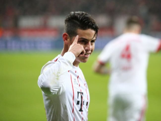 James Rodríguez anotó un golazo en la victoria del Bayern Múnich