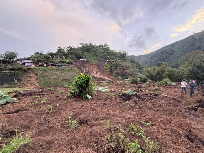 Vereda Los Cuervos, donde cayó un deslizamiento de tierra el pasado 20 de febrero.