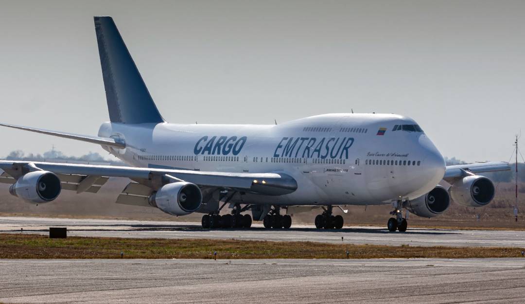 Avión de la compañía venezolana Emtrasur. Foto: Getty
