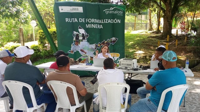 Formalización de mineros en San Roque- foto empresa Gramalote