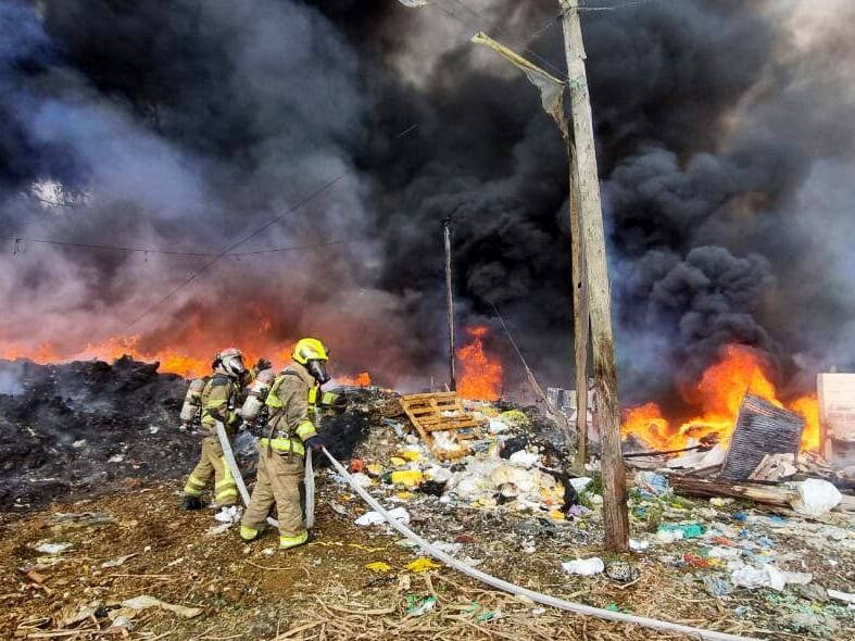 Incendio en San Cristóbal Medellín- foto DAGRD archivo 