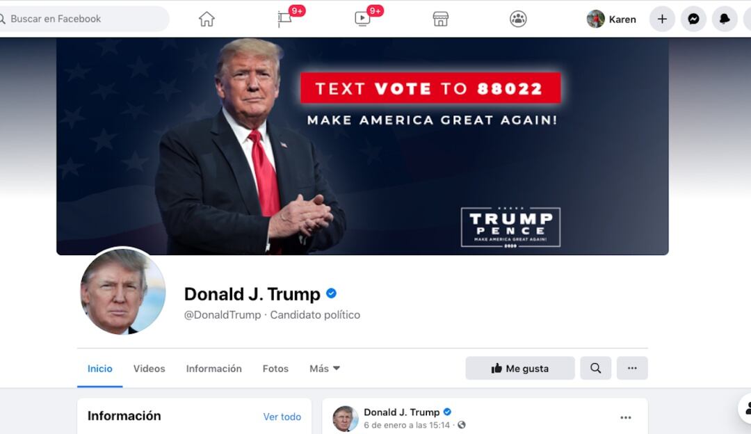 Donald Trump y las políticas de Facebook