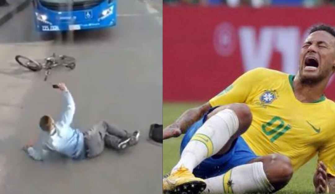 Ciclista en Bogotá y Neymar Jr. 