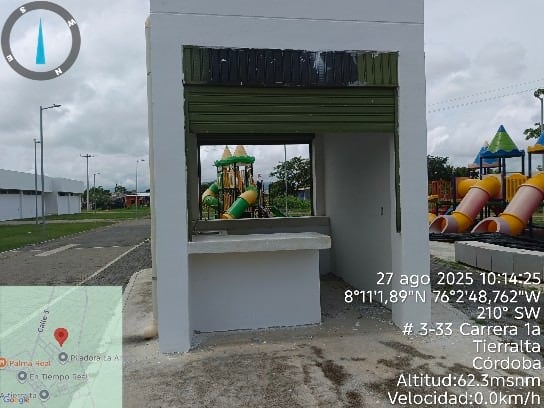 Contraloría determina hallazgos fiscales por $21.709 millones en Unidad Recreo Deportiva de Tierralta, Córdoba. Foto: Contraloría.