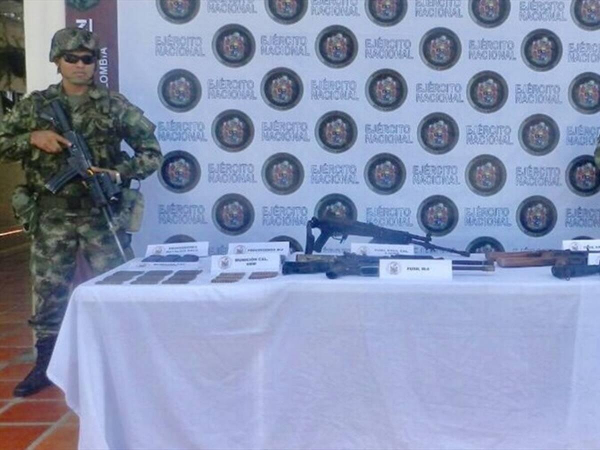 Decomisan caleta con armamento en Putumayo