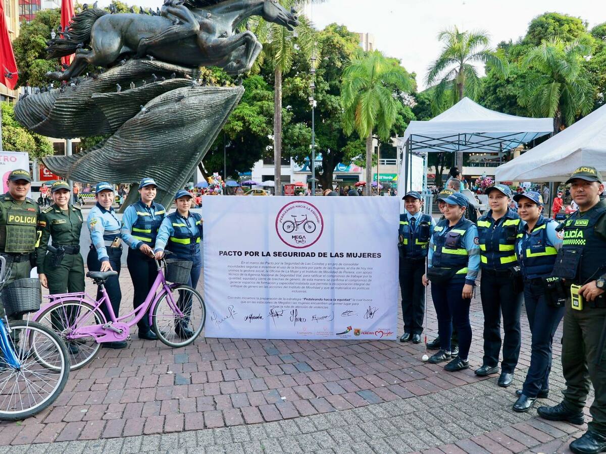 Se firmó en Pereira un pacto por la seguridad de las mujeres ciclistas