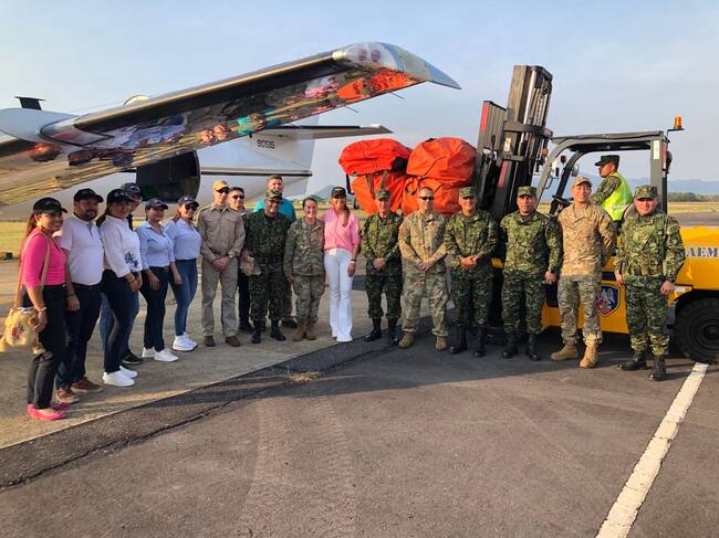 Brigada de Aviación en la base militar en Tolemaida