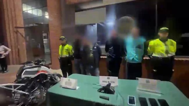 Capturados por robo de motos en tres localidades de Bogotá.