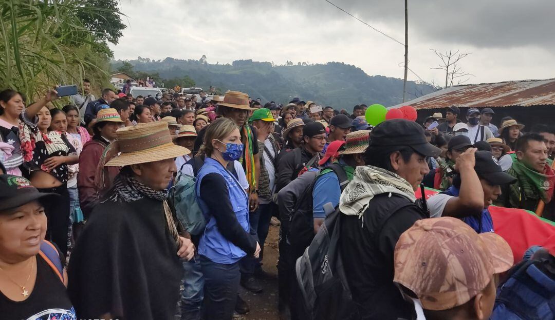 Acompañamiento de la delegación de Naciones Unidas en Colombia en el sepelio de Albeiro Camayo, asesinado en el Cauca.