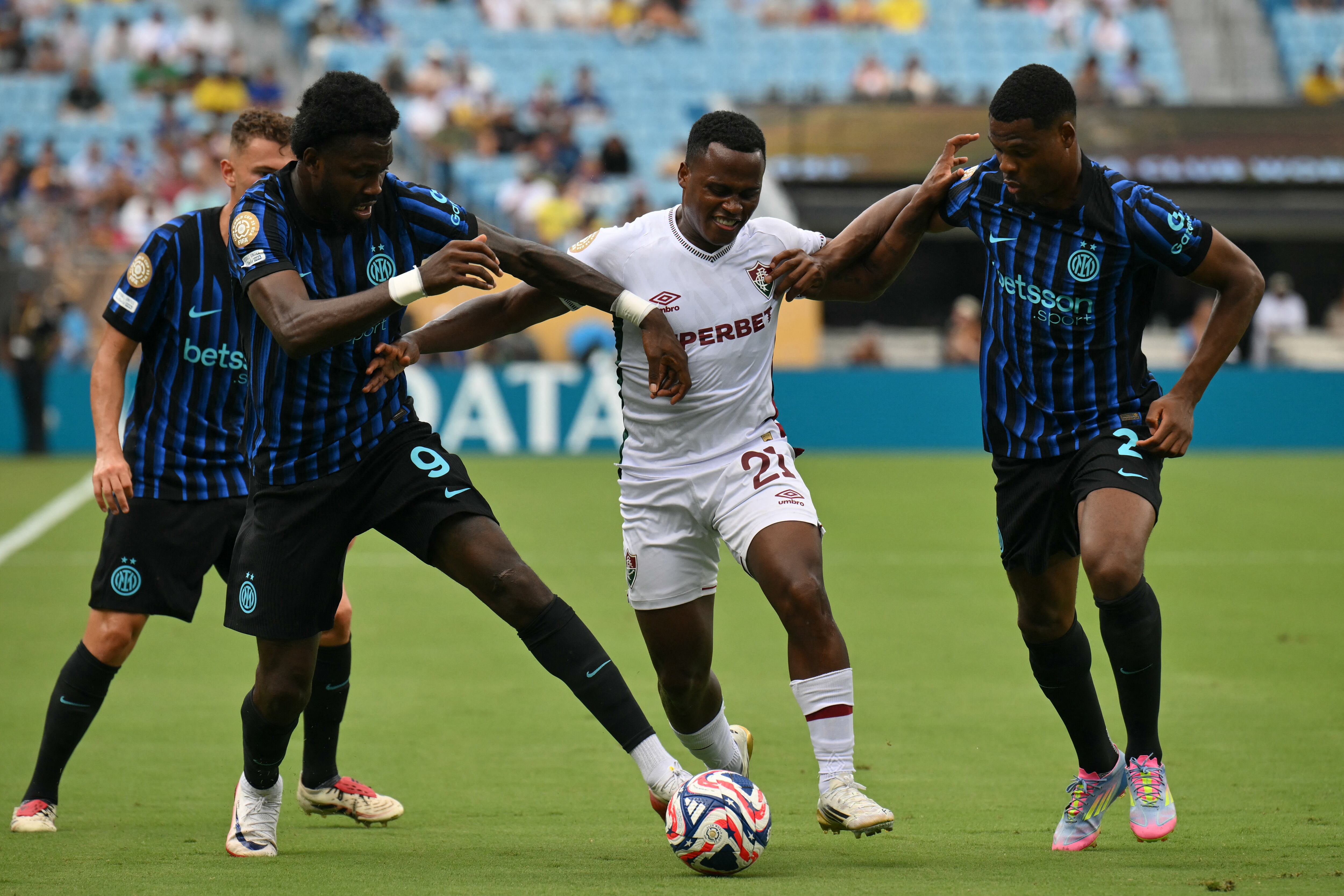 Jhon Arias fue la gran figura del duelo por los octavos de final del Mundial de Clubes entre Fluminense e Inter de Milán. (Photo by ANGELA WEISS / AFP) (Photo by ANGELA WEISS/AFP via Getty Images)