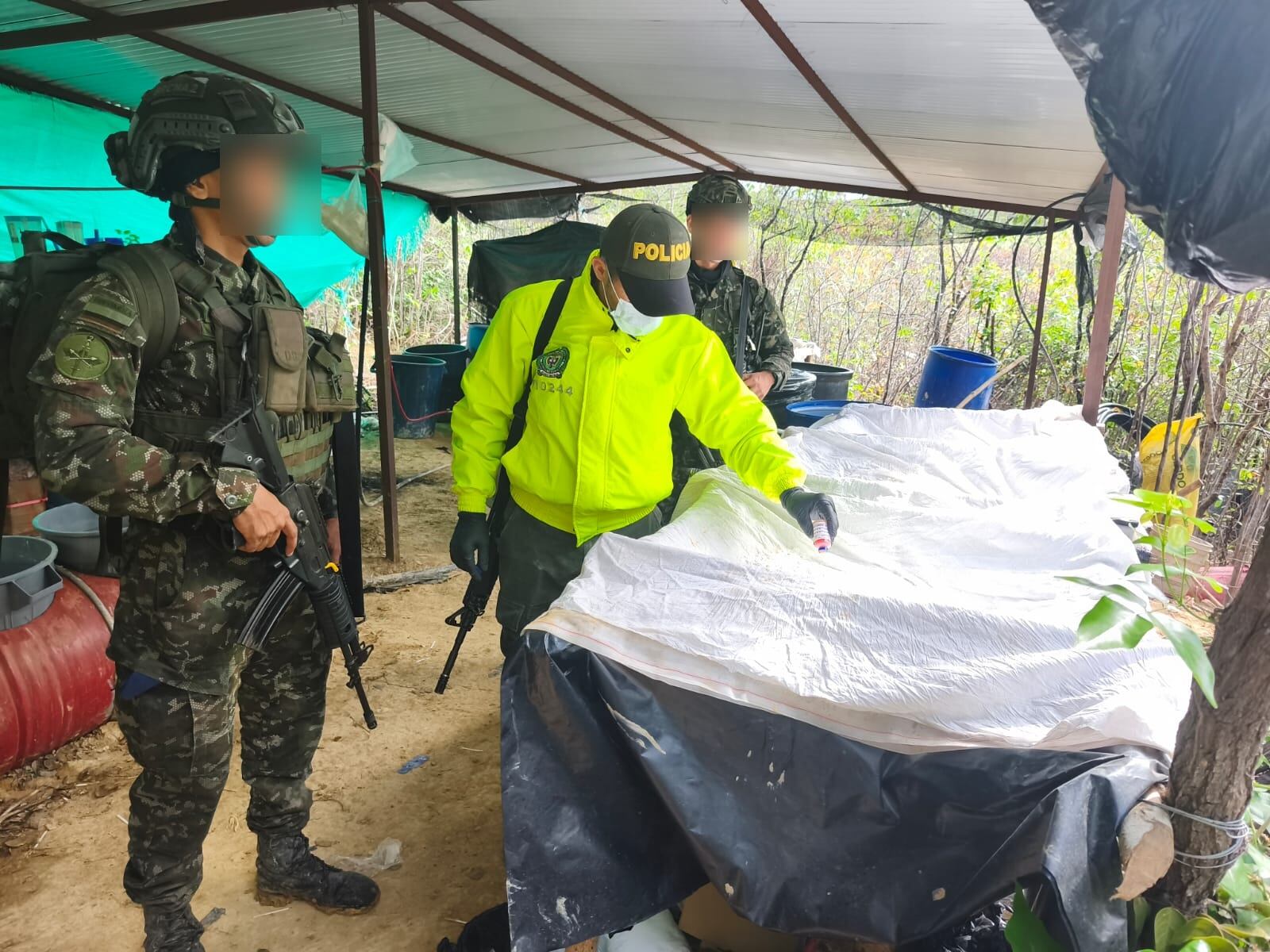 Ejército desmantelo nueve estructuras de droga perteneciente al ELN en Norte de Santander. (Foto: cortesía Ejército Nacional)